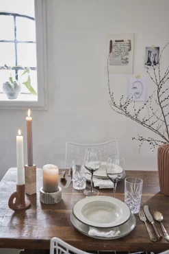 Lene Bjerre - Eliana stage til bloklys 5 cm. sand marmor