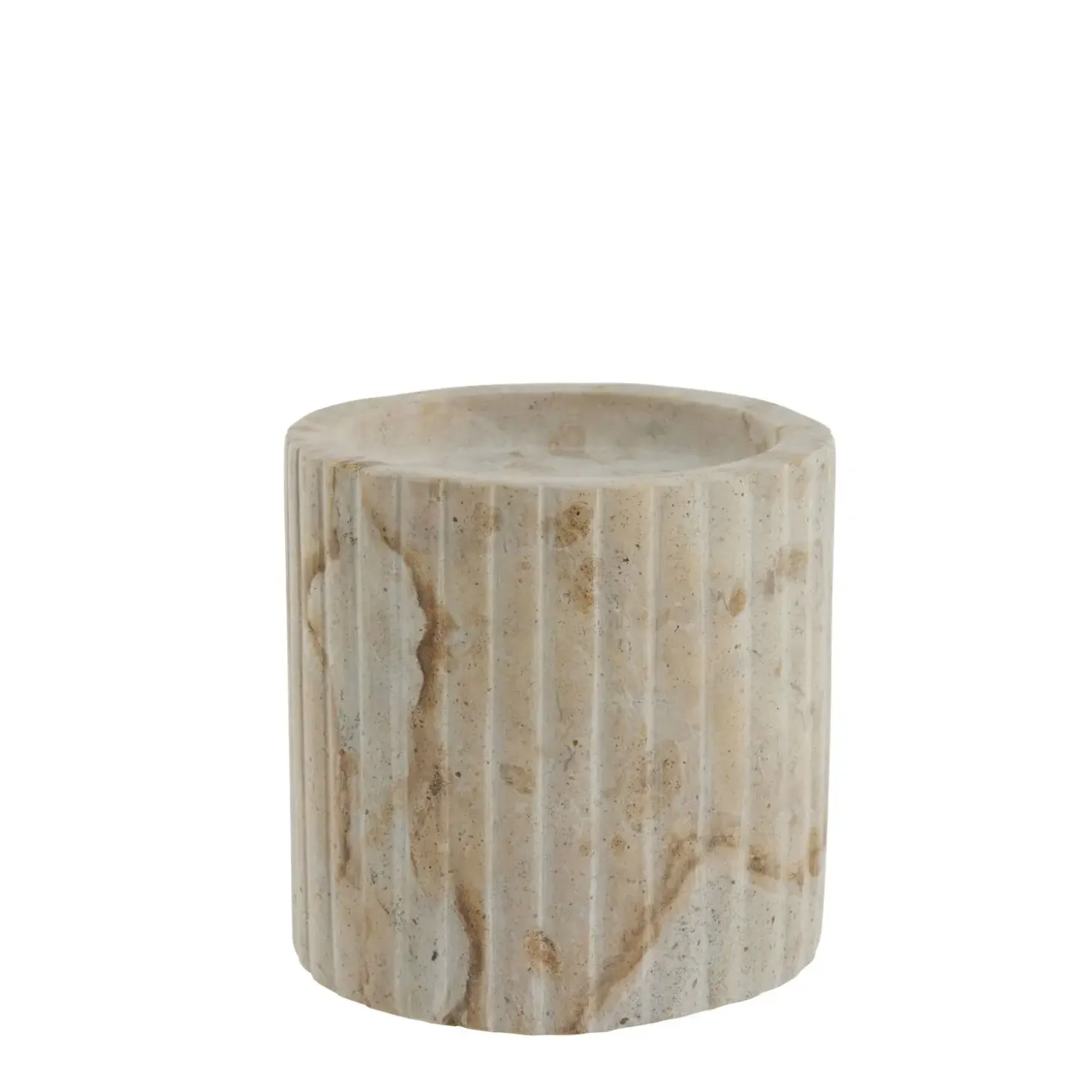 Lene Bjerre - Eliana stage til bloklys 10 cm. sand marmor