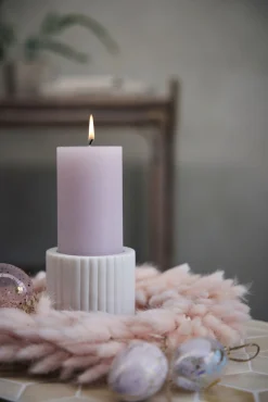 Lene Bjerre - Eliana stage til bloklys 5 cm. hvid marmor