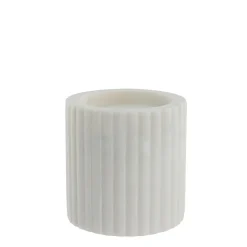 Lene Bjerre - Eliana stage til bloklys 10 cm. hvid marmor