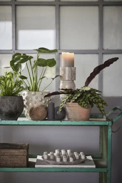 Lene Bjerre - Ellia Marmor lysestage H30 cm - Sand