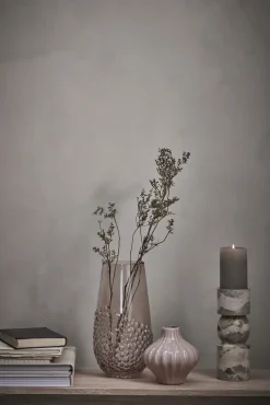 Lene Bjerre - Ellia Marmor lysestage H23 cm. sand