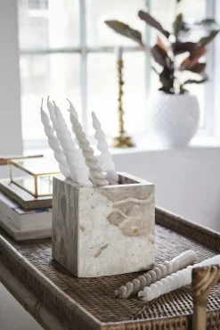 Lene Bjerre - Ellia æske H13 cm. Marmor