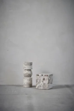 Lene Bjerre - Ellia æske H13 cm. Marmor