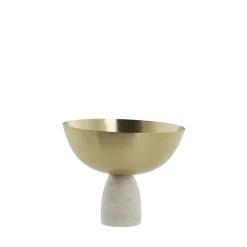 Lene Bjerre - Ellivia guldskål på marmorfod ø19 cm.