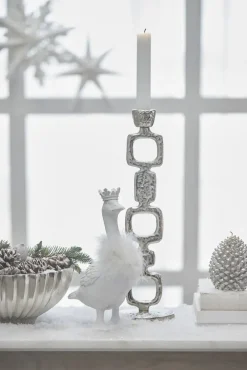 Lene Bjerre - Lavillia lysestage H40,5cm sølv