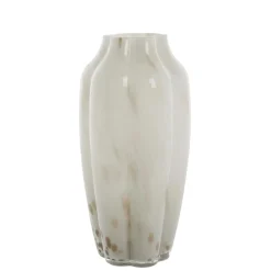 Lene Bjerre - Mara glasvase 31x15 cm. sølvgrå