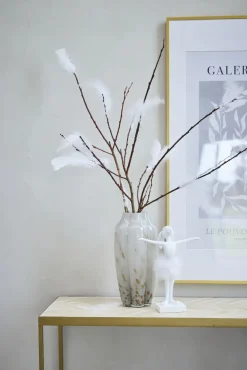 Lene Bjerre - Mara glasvase 31x15 cm. sølvgrå