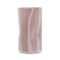 Lene Bjerre - Marelle glasvase 18 cm. lyserød lyserød