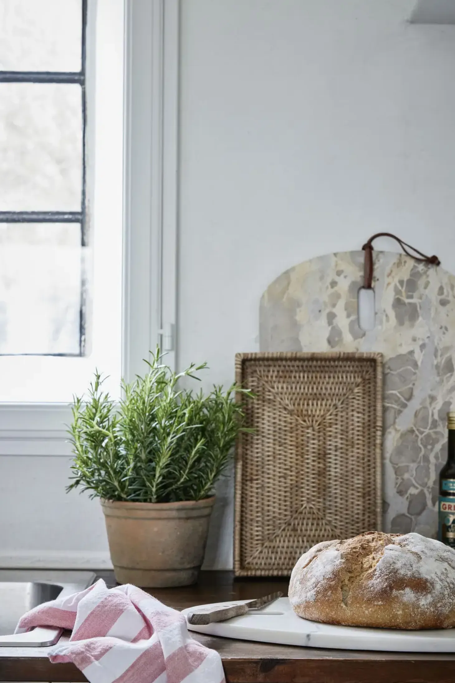 Lene Bjerre - Olivia mundserviet 40x40 cm. rød stribet