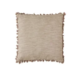 Lene Bjerre - Oville pude 50x50 cm. mørk sand m. kvaster