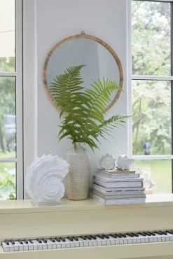 Lene Bjerre - Riselle rundt spejl Ø60 cm. natur