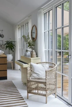 Lene Bjerre - Riselle rundt spejl Ø60 cm. natur