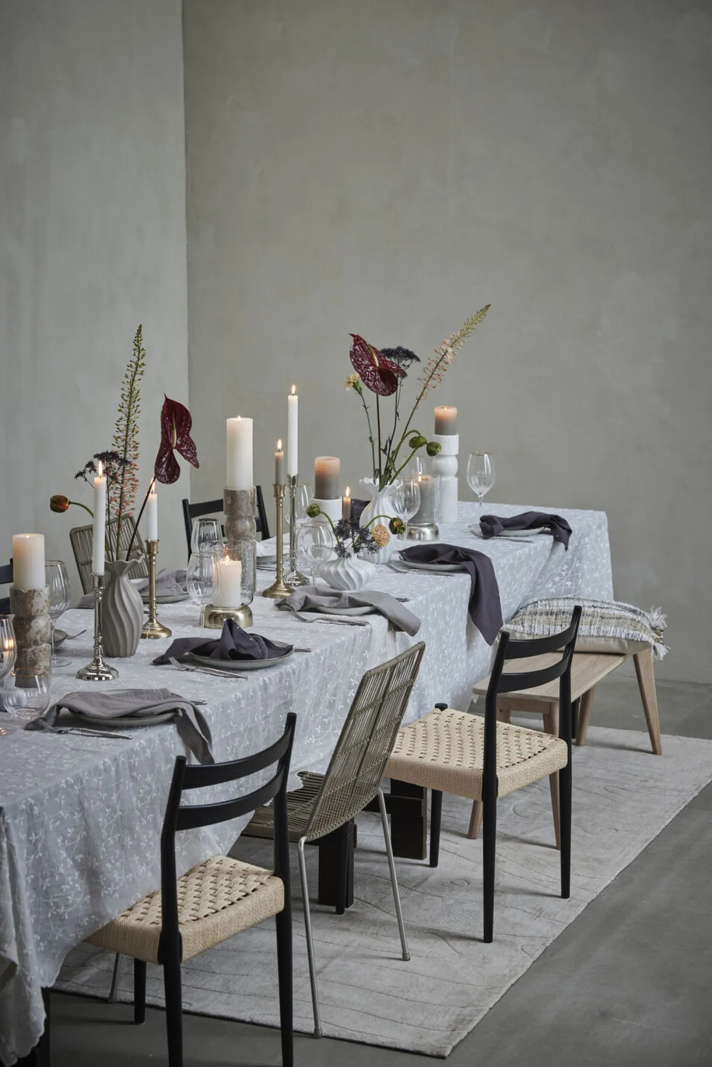 Lene Bjerre - Sandia stage til bloklys H20,7 cm. lys guld