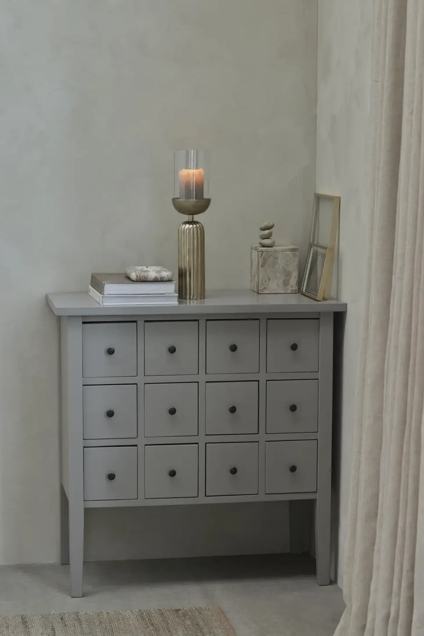 Lene Bjerre - Sandia stage til bloklys H36,5 cm. lys guld