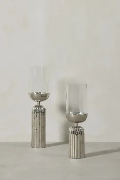 Lene Bjerre - Sandia stage til bloklys H43,5 cm. sølv