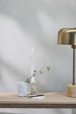 Lene Bjerre - Travina lysestage 11,5 cm. sand marmor