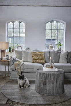 Lene Bjerre - Travina lysestage 11,5 cm. sand marmor