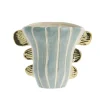 Lene Bjerre - Valentina vase i keramik 24x13 cm. mint/guld