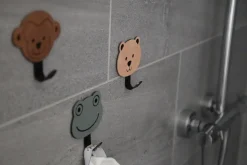 LindDNA - Kids Hook "Monkey" - 9x6,5 cm - Nupo Light Grey