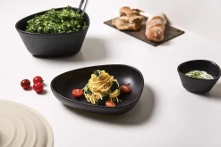 LindDNA - Stoneware Deep Plate, Black