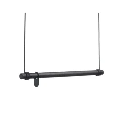 LindDNA bøjlestang - Swing 80 cm (black oak/black lether cord)