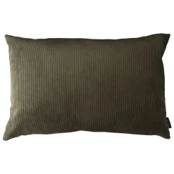 Louise Smærup - Pude, fløjl u. strop - Army (40x60 cm.)