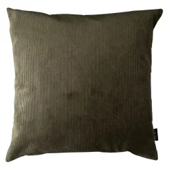 Louise Smærup - Pude, fløjl u. strop - Army (50x50 cm.)