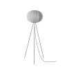 Made By Hand - Gulvlampe - Knit-Wit 45 Round Floor High - Silver