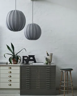 Made By Hand - Pendellampe - Knit-Wit 60 Round Pendant - Silver