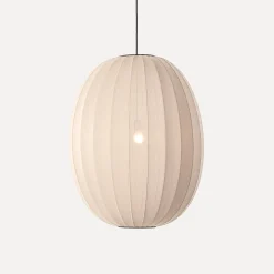 Made By Hand - Pendellampe - Knit-Wit 65 High Oval Pendant - Sand Stone
