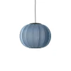 Made By Hand - Pendellampe - Knit-Wit 45 Round Pendant LED - Blue Stone