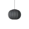 Made By Hand - Pendellampe - Knit-Wit 45 Round Pendant LED - Black