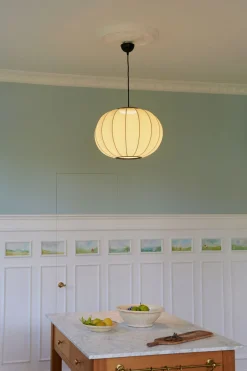 Made By Hand - Pendellampe - Knit-Wit 45 Round Pendant LED - Pearl White