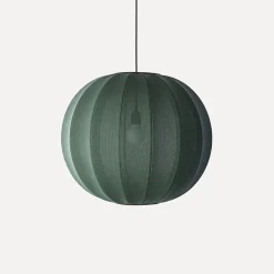 Made By Hand - Pendellampe - Knit-Wit 60 Round Pendant - Tweed Green