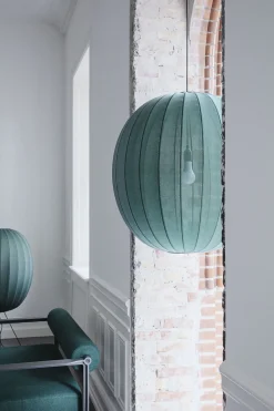 Made By Hand - Pendellampe - Knit-Wit 60 Round Pendant - Tweed Green