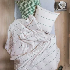 Mette Ditmer - ALIGN-sengesæt - Pine green/Sand - W140 x L200 cm
