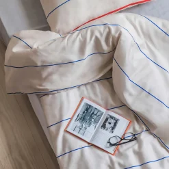 Mette Ditmer - ALIGN-sengesæt - Cobalt/Sand - W140 x L200 cm