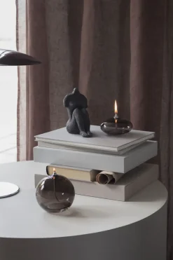 Mette Ditmer - AURA-olielampe - Small - Smoke grey - Ø10,5 x H6 cm