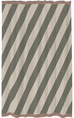 Mette Ditmer - DIAGONAL shower curtain - Dark olive