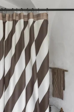 Mette Ditmer - DIAGONAL-badeforhæng - Chocolate