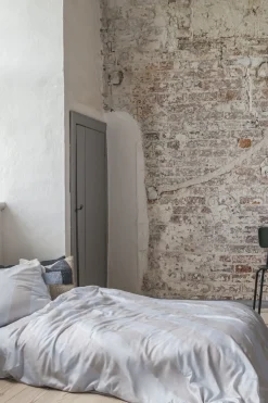 Mette Ditmer - DIAGONAL-sengesæt - Light grey/Sand - W140 x L200 cm