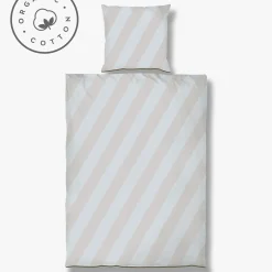 Mette Ditmer - DIAGONAL-sengesæt - Light grey/Sand - W140 x L220 cm