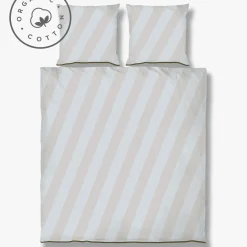 Mette Ditmer - DIAGONAL-sengesæt - Light grey/Sand - W200 x L220 cm