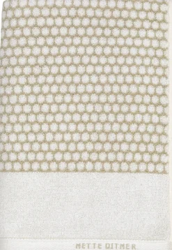 Mette Ditmer - GRID gæstehåndklæde, 2-pak, Sand / Off-white