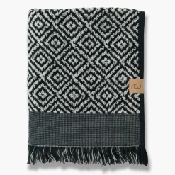 Mette Ditmer - MAROKKO håndklæde, sort/hvid