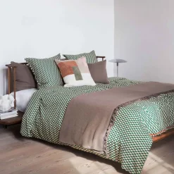 Mette Ditmer - MINI-sengesæt - Pine green/Tan - W200 x L220 cm