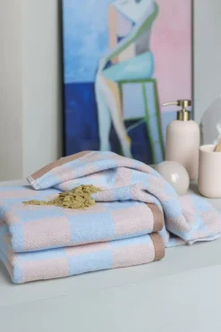 Mette Ditmer - RETRO håndklæde, lyseblå