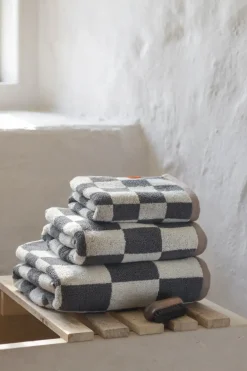 Mette Ditmer - RETRO-håndklæde - Dark grey - W40 x L55 cm