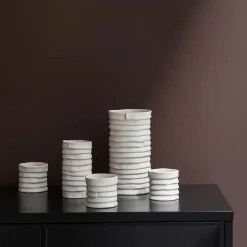 Mette Ditmer - RIBBON fyrfadsstage - Off-white - 2-pak